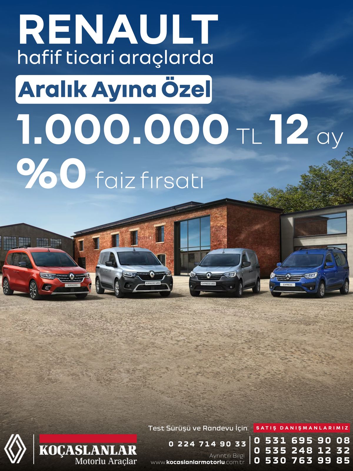 Renault hafif ticari araçlarda Aralık ayına özel büyük fırsat!